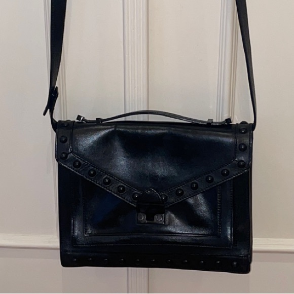 Loeffler Randall Black Studded Crossbody Bag - Picture 3 of 15